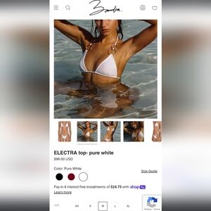 Bamba ELECTRA Triangle Bikini Top - Pure White